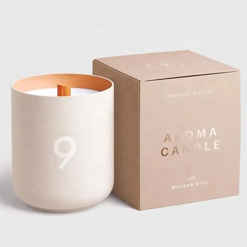 100Pcs Moq Fancy Custom Candle Boxes Candle Boxes Custom Luxury 10Oz Candle Jars With Customized Box