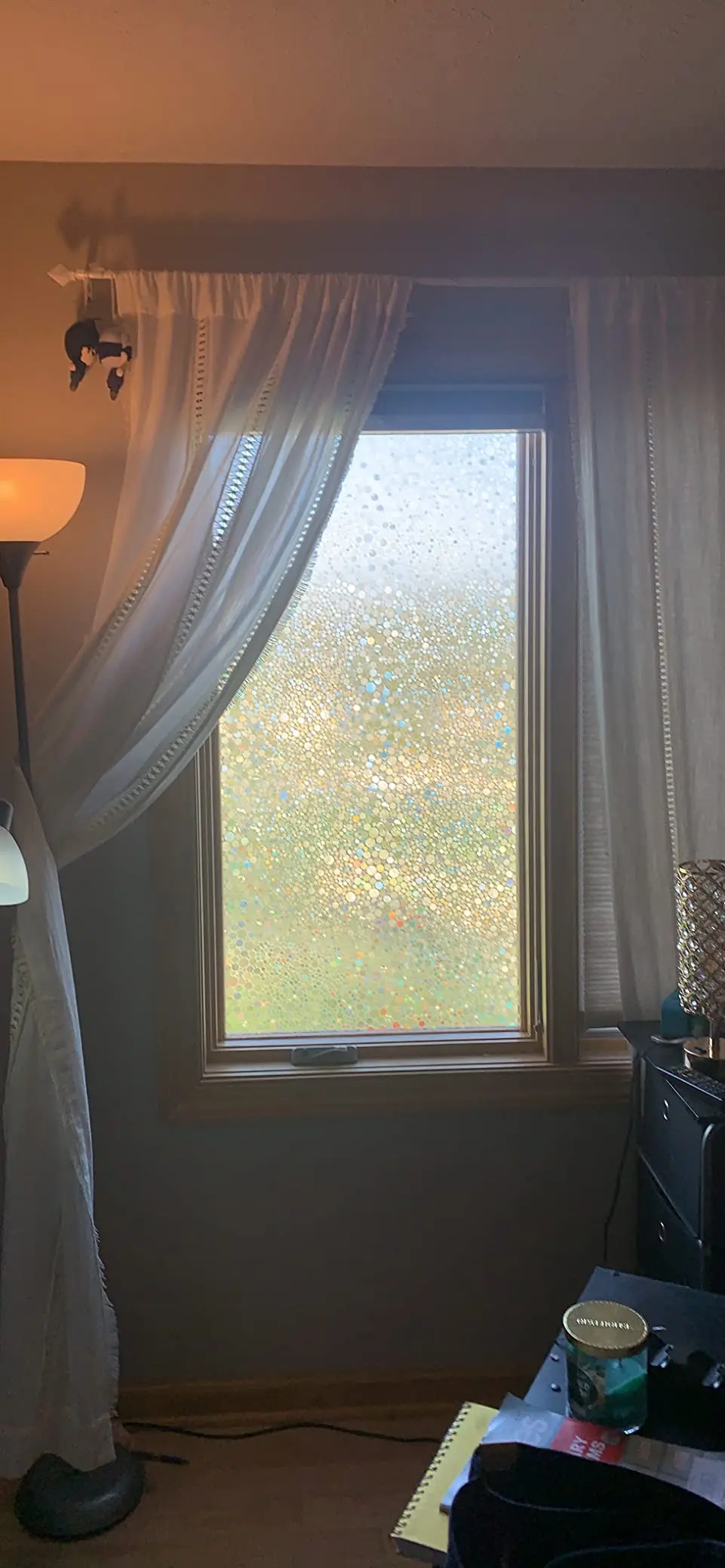 ARTISAN Rainbow Decorative Window Film Privacy Stained Glass Vinyl Self Adhesive Film Static Cling Insulation Window Sticker