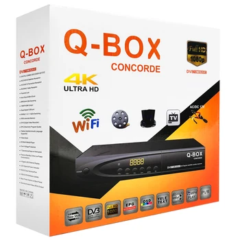  Mingbao Q-Box Concorde WiFi DVB-T2+S2 Combo 1080P HD  Sintonizador Decodificador Receptor de TV por satélite HDTV Set-top Box   : Electrónica