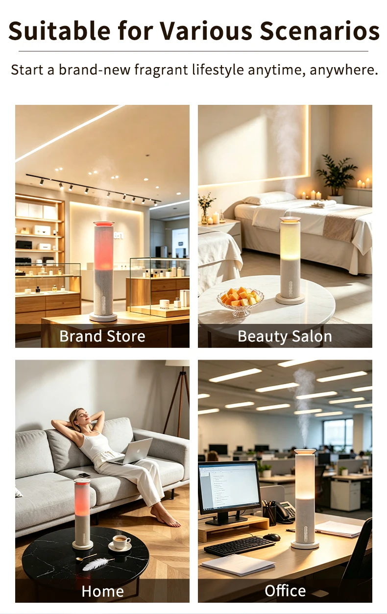Desktop Silent Metal Aroma Diffuser Air Freshener 100ml Capacity Waterless Operation 30dB Low Noise for Household Use H41291e73ac63453d82bc2b46112b7bab5