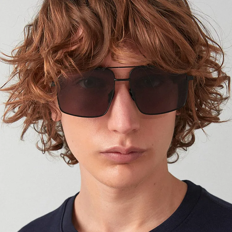 Nuevas gafas de sol con montura de Metal Vintage al por mayor para hombres y mujeres 2025 nuevo estilo Retro clásico marco cuadrado gafas de sol