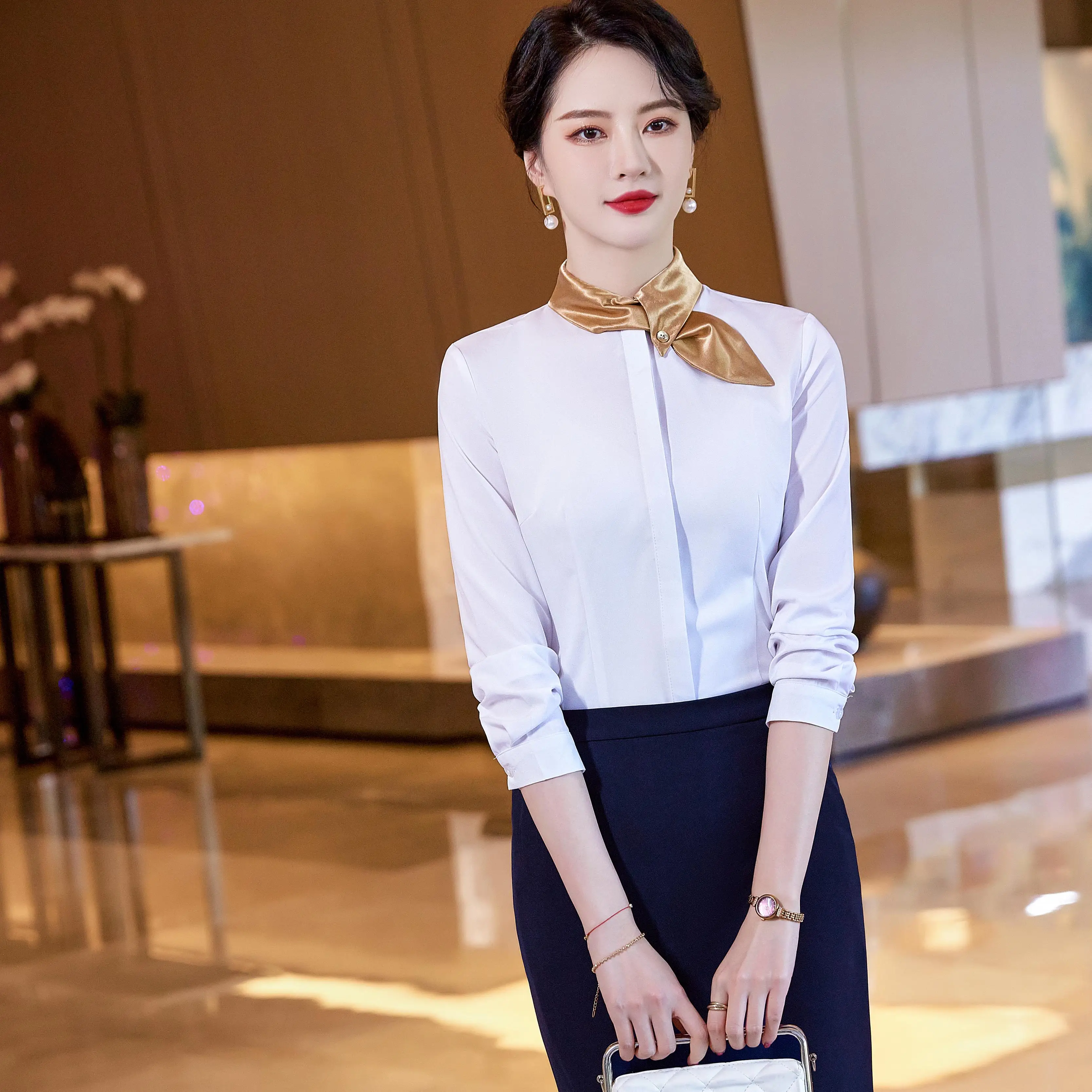 High Quality Cotton Dress Shirt for Women Lady Formal Business Shirt for  Women Office Work Plus Size Shirts for Women