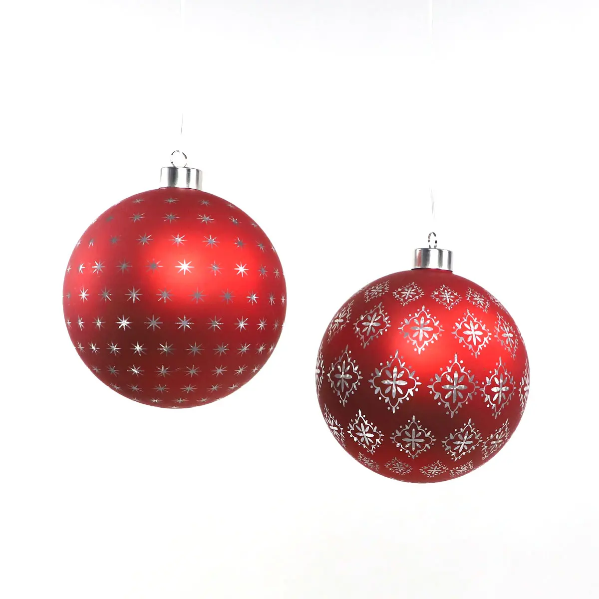 electroplating christmas art glass decorative coloured glass balls spheres large red christmas baubles