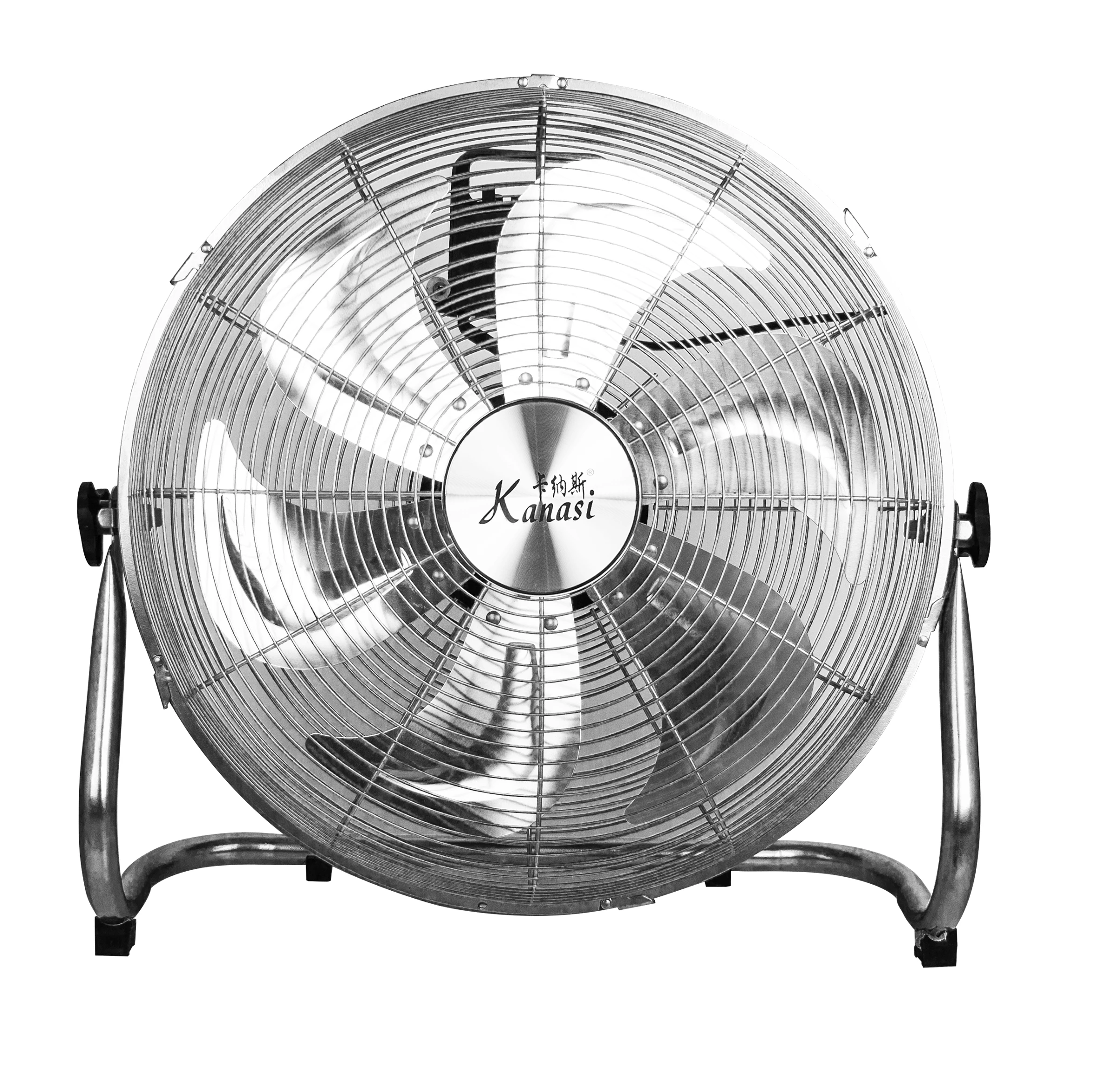 220v Sliver 6 Blades Metal Fan Factory Wholesale New Design Home Ware House Commercial Garage Ventilation Industrial Floor Fan