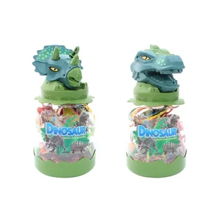 ITTL 49pcs Plastic Animal Figurines Dinosaurs Ringtoss Games Pvc Animal Toys