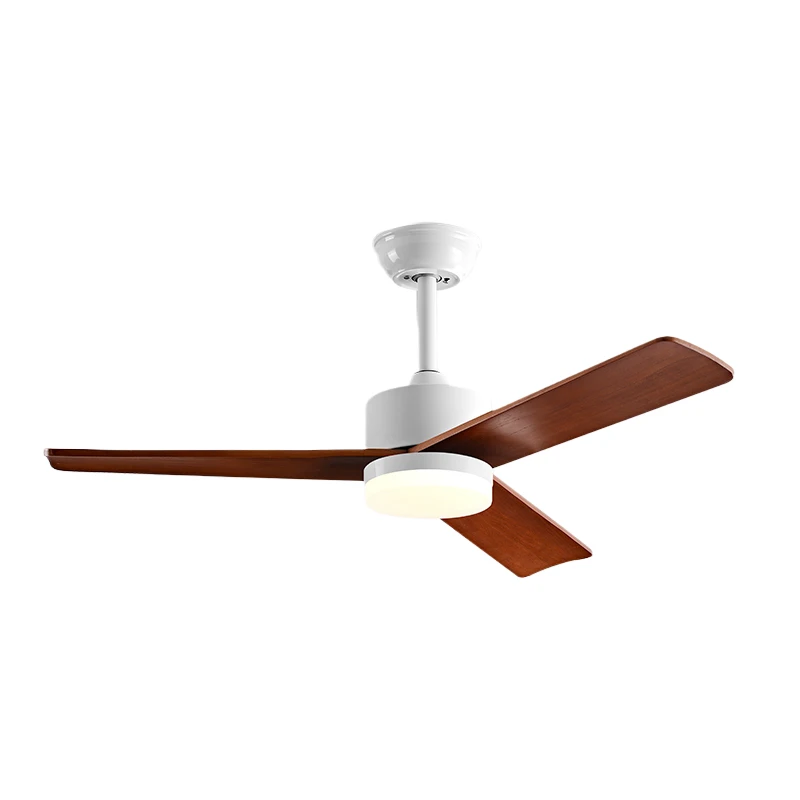 Modernes 52-Zoll-LED-Deckenventilatorlicht energiesparende Sperrholzflügel mit Fernbedienung dekorative elektrische Beleuchtung für das Wohnzimmer