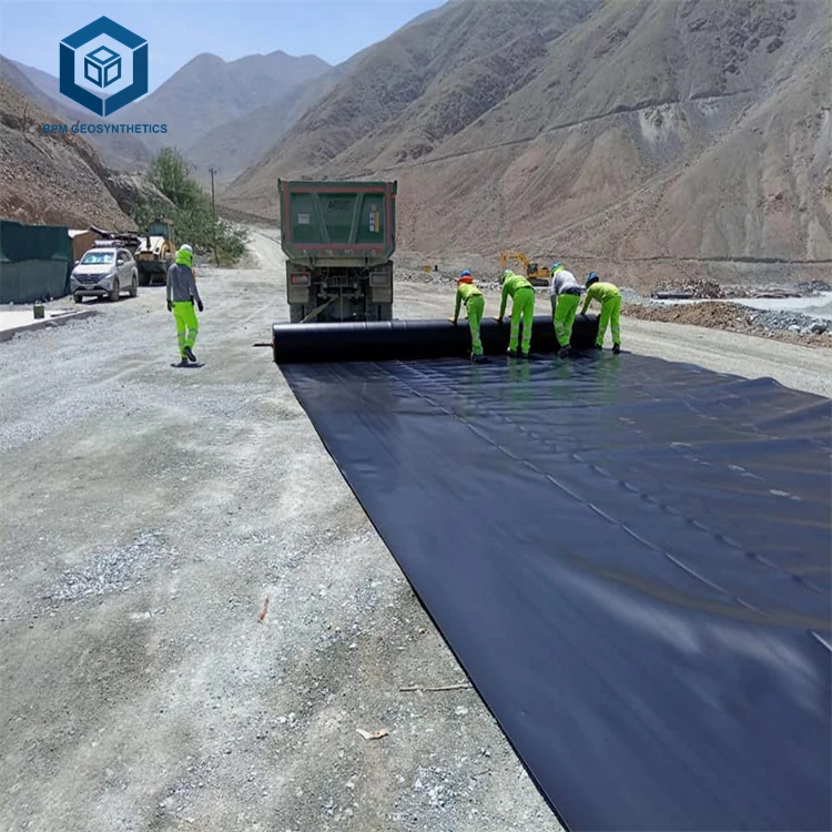 Black Plastic HDPE Rolls for Mining in Philippines 15mm & 2mm Density for Heap Leaching Canal Lining Made EPDM PVC Polyethylene
