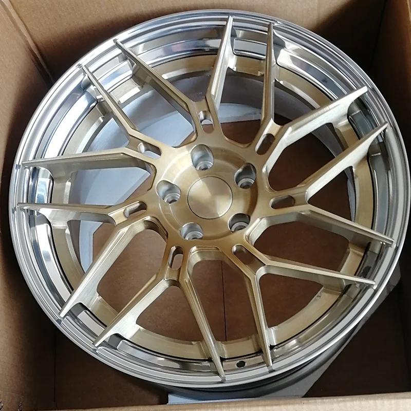 Custom Deep Concave Brushed T6061-T6 Forged Rims - 22 Inch