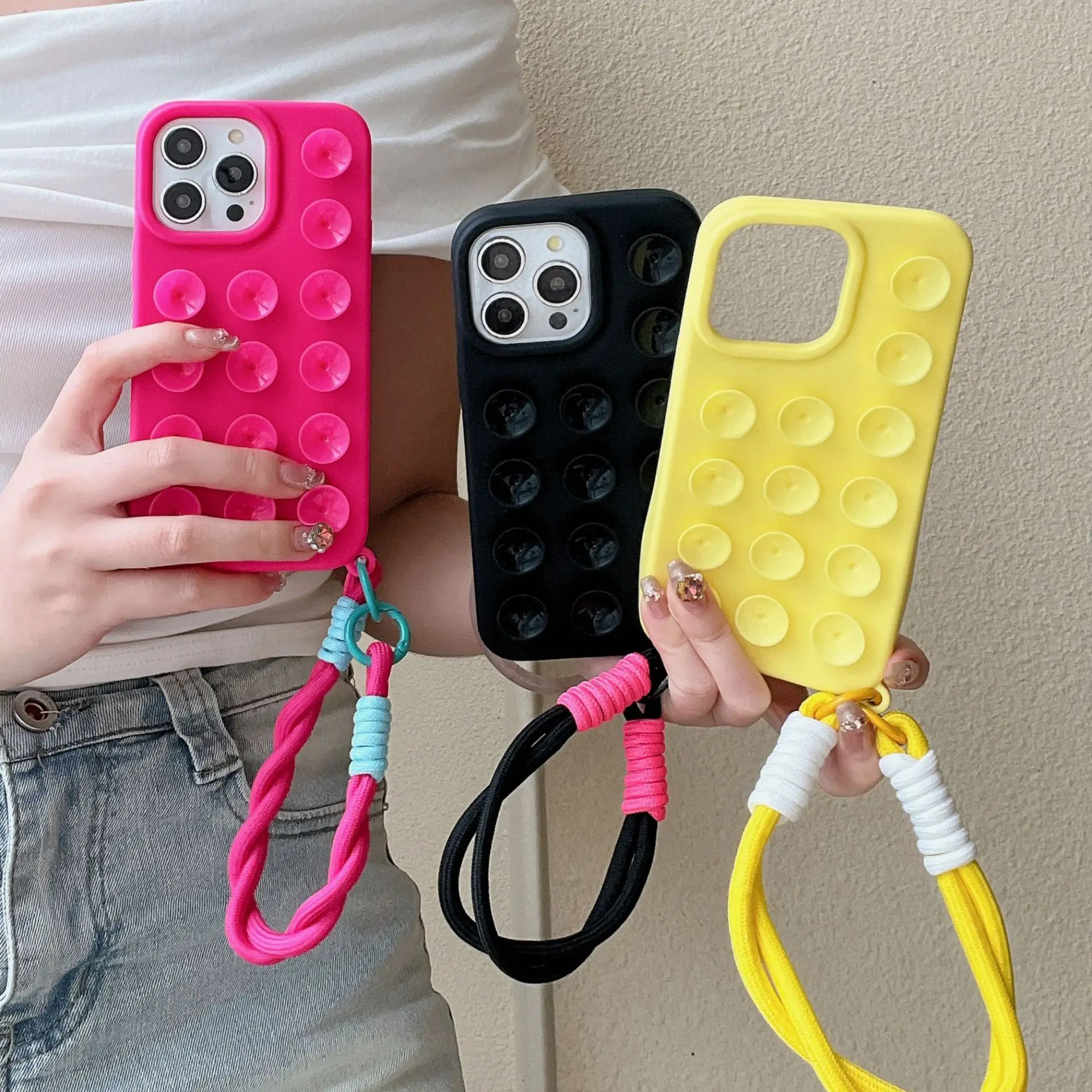 Suction Cup Lanyard Phone Case - Simple Function For IPhone 16_voghion.com