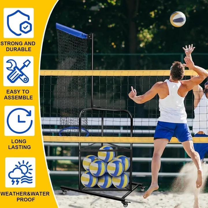 Volleyball Setter Trainer Net Adjustable Angle Volleyball Target Net for Indoor/Outdoor Practice Volleyball Training Equipment