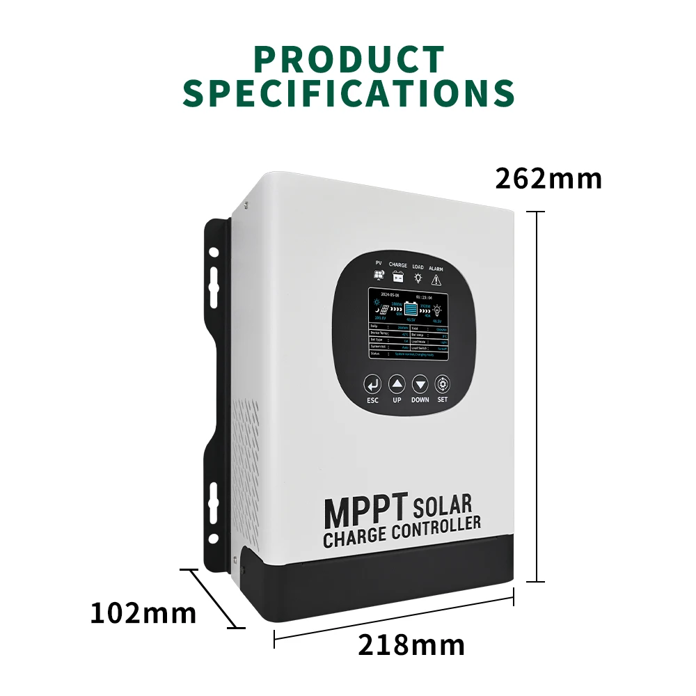 Smart Solar Panel Charger Regulator 24V 48V 96V 192V DC Output 40A Metal Case Protection MPPT Solar Charge Controller