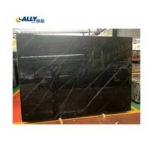 High quality Chinese black marmol slabs Nero Marquina marble slabs for flooring
