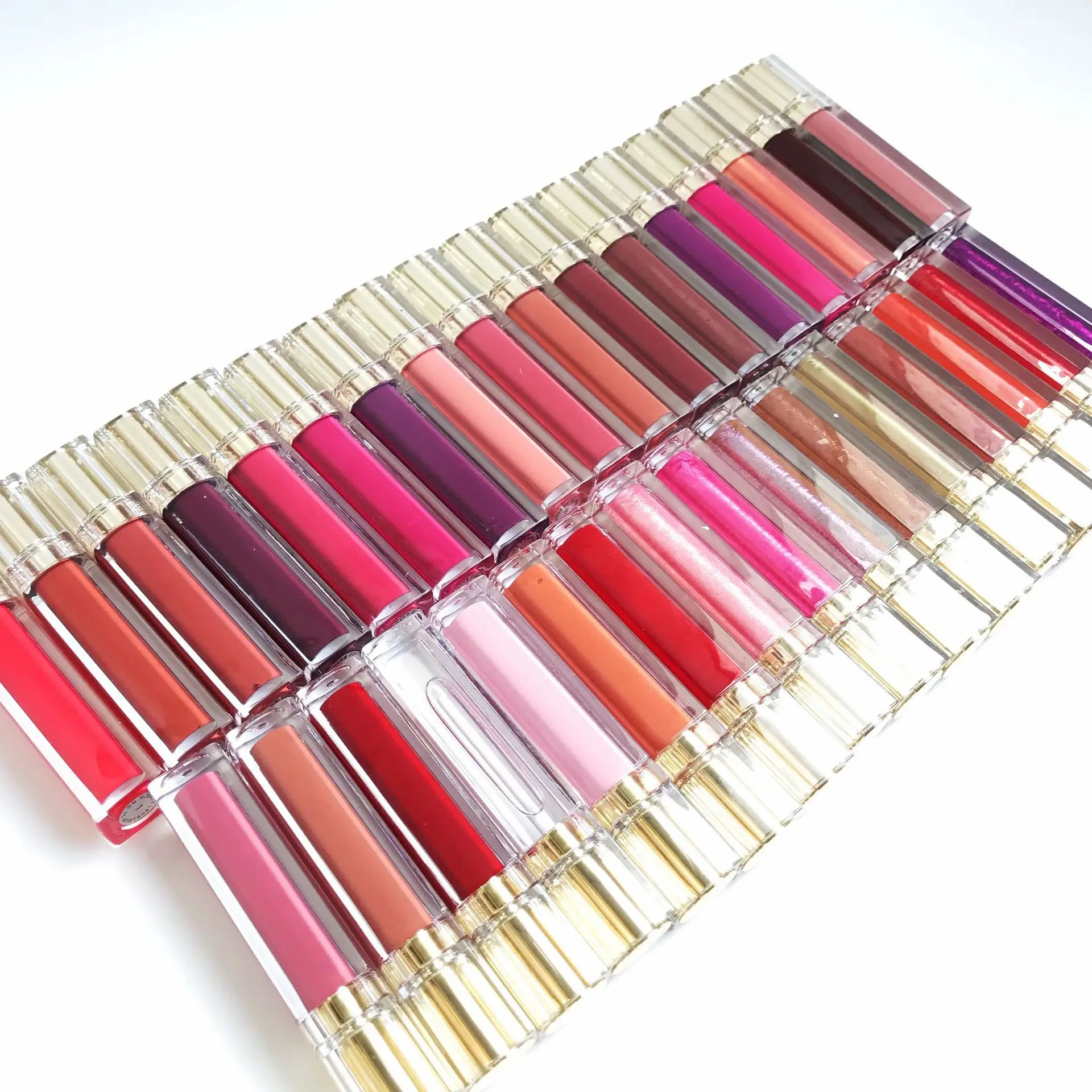 private label matte lipstick shiny glitter glossy lipgloss long