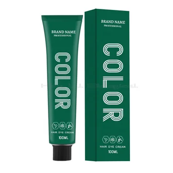 Custom 100ml Super Black Hair Dye Cream Professional Brown Salon Hair Color Ammonia-Free Permanent Hair Dye