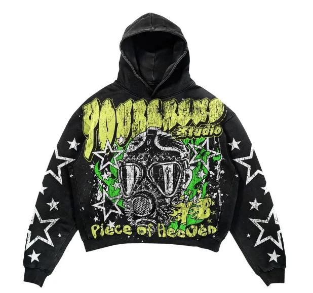 Custom Wholesale Quality Puff Printing Heavyweight Cotton Men Hoody Oversized Custom Print Luxury Pullover Cotton Custom Hoodies gallery 7