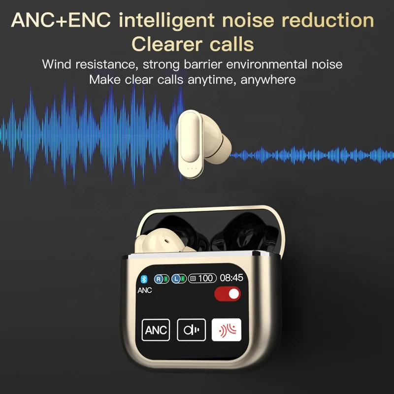 Tws Wireless Se60 Se 60 Smart Touch Screen ANC ENC Earbuds