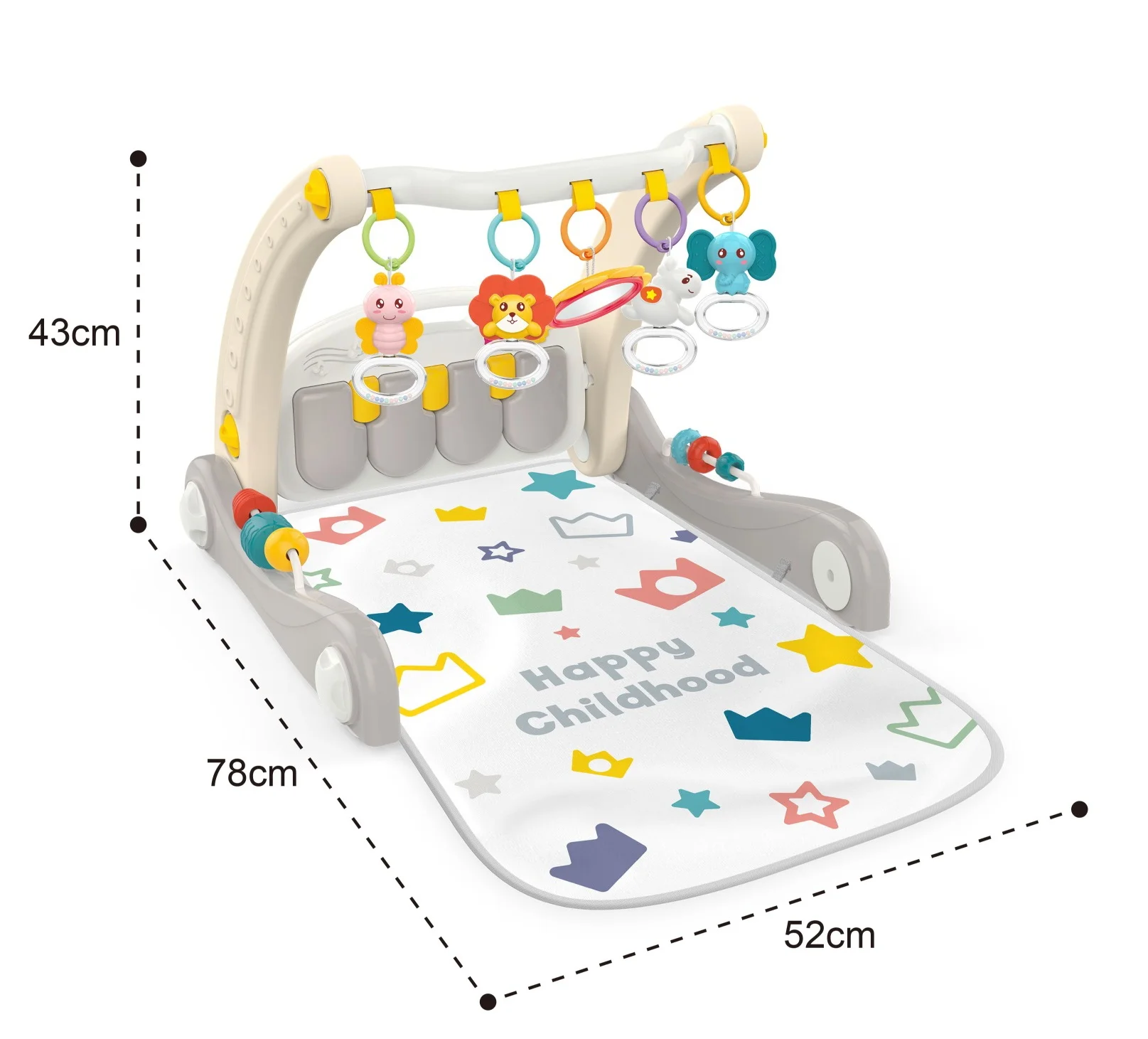 2 in 1 Baby Kick and Play Mat - Educational Fun for Toddlers