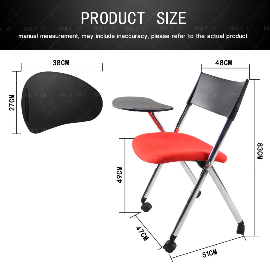 Folding Training Chair With Castors Folding Conference Chair With Wheels Fixed Meeting Chair