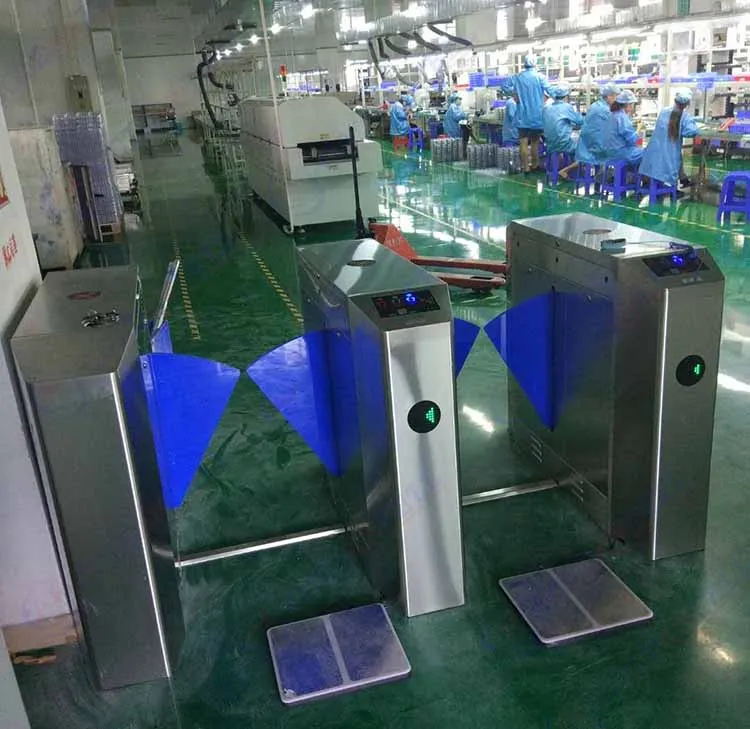 Bi-Directional Swing Gate Turnstile with 1200*280*1000mm Dimension 55-130CM Lane Width and AC 110~240V Power Supply