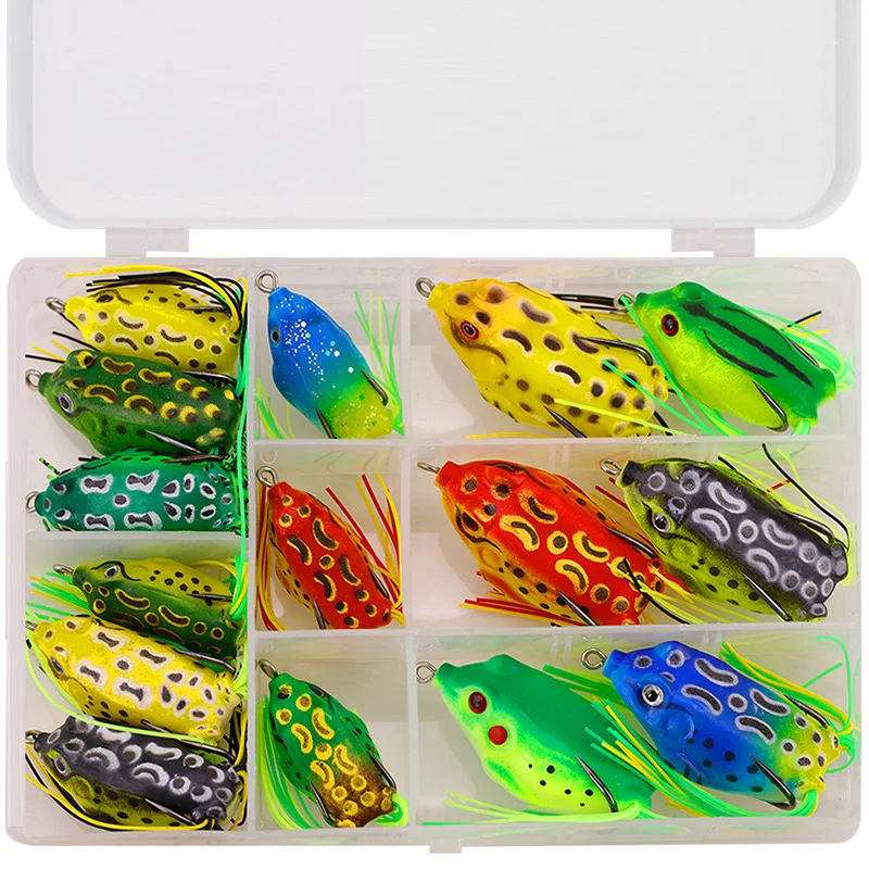 SNEDA Colorful Skirts Fishing Frog Lure