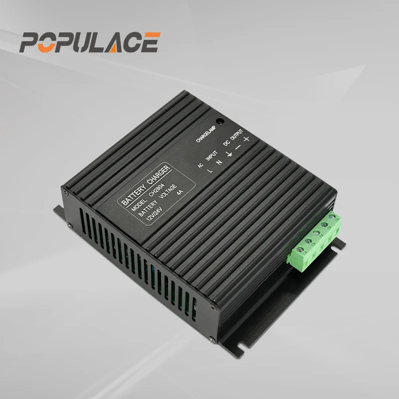 POPULACE 12v 24v 4a&6a&10a Generator Automatic Battery Trickle Charger Genset Battery Charger 12v 24v 4a Ch2804