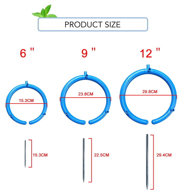 Hydroponic Water Distributor Flow Drip Irrigation Ring With 3 Removable ...