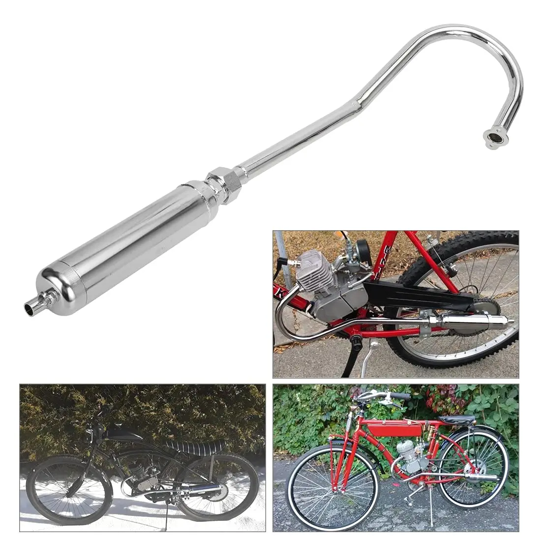 HIAORS Long Extension Exhaust Muffler Pipe for Stroke Engines