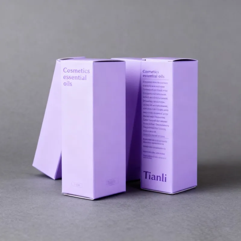 product factory direct matte purple cosmetic paper box digital printing lotion toner handcream paper box low moq ivory board lipbalm box-6