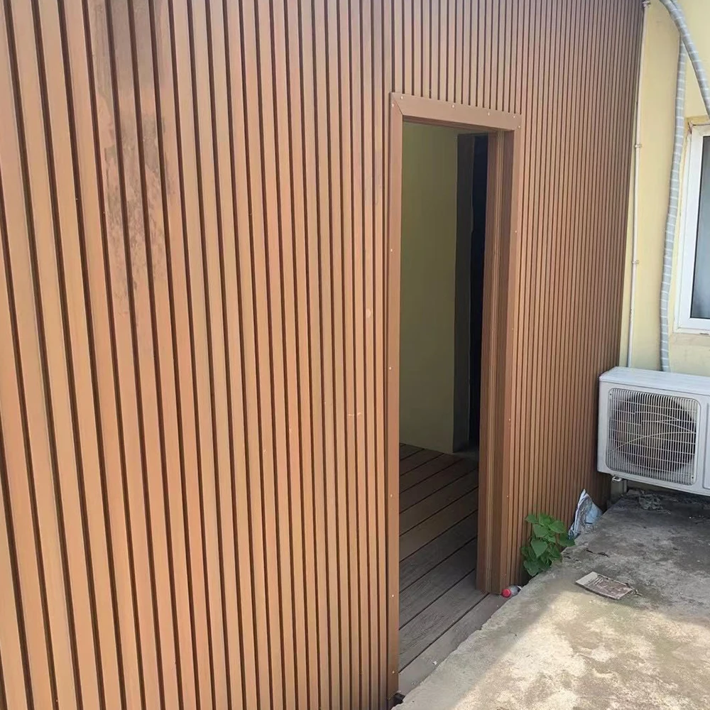 Wpc Wood Composite Wall Cladding Outdoor Decoration Wooden Natural Look Wall Panel Boards Uv Resistant for Garden Rooms Exterior