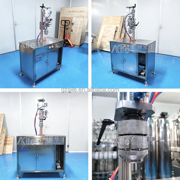 Manufacturer Semi Automatic Aerosol Can Sealing Machine Valve Crimping  Equipment  Tin Valve Crimper factory