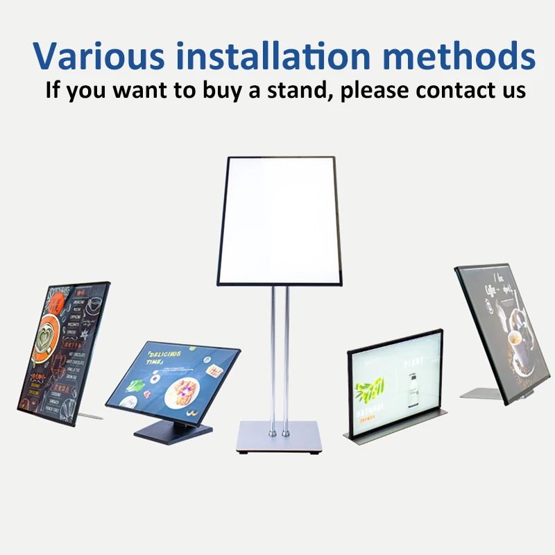 Wholesale Glass Slim Poster Light Boxes With Aluminum Frame For