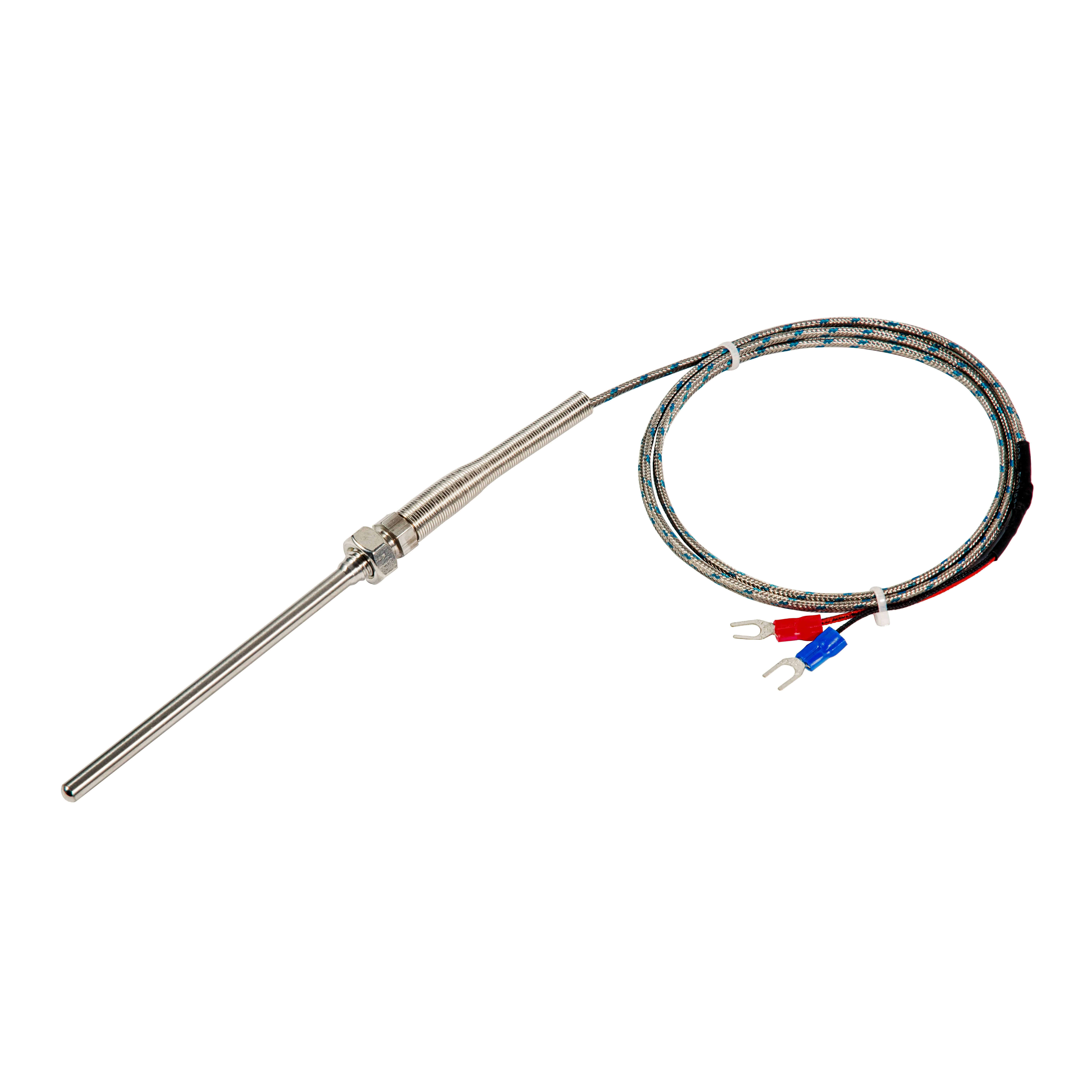 Movable Thread Thermocouple Type k Rod 18mm Temperature Calibrators Pt100 RTD Sensor
