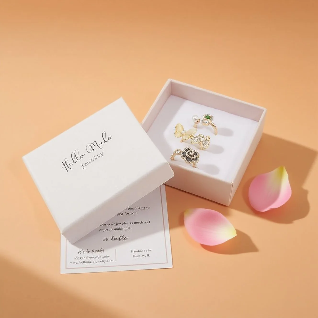 Wholesale Custom Ring Box – Portable Gift Jewelry Box with Logo for Rings & Small Keepsakes