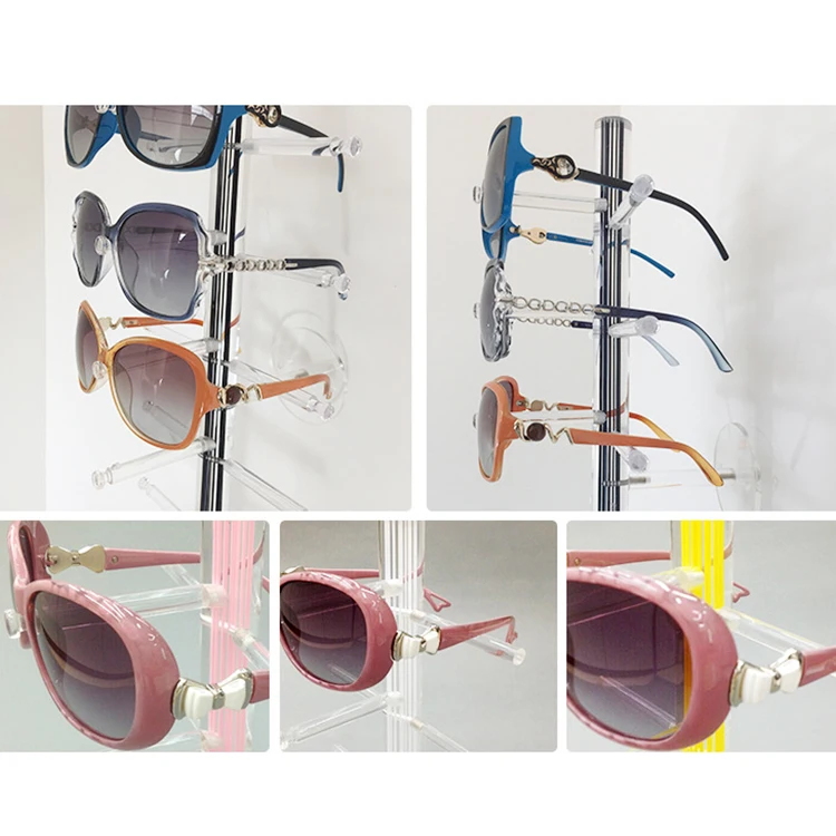 Wholesale Wall Mounted Sunglasses Display Stand Eyeglass Holder 16pcs
