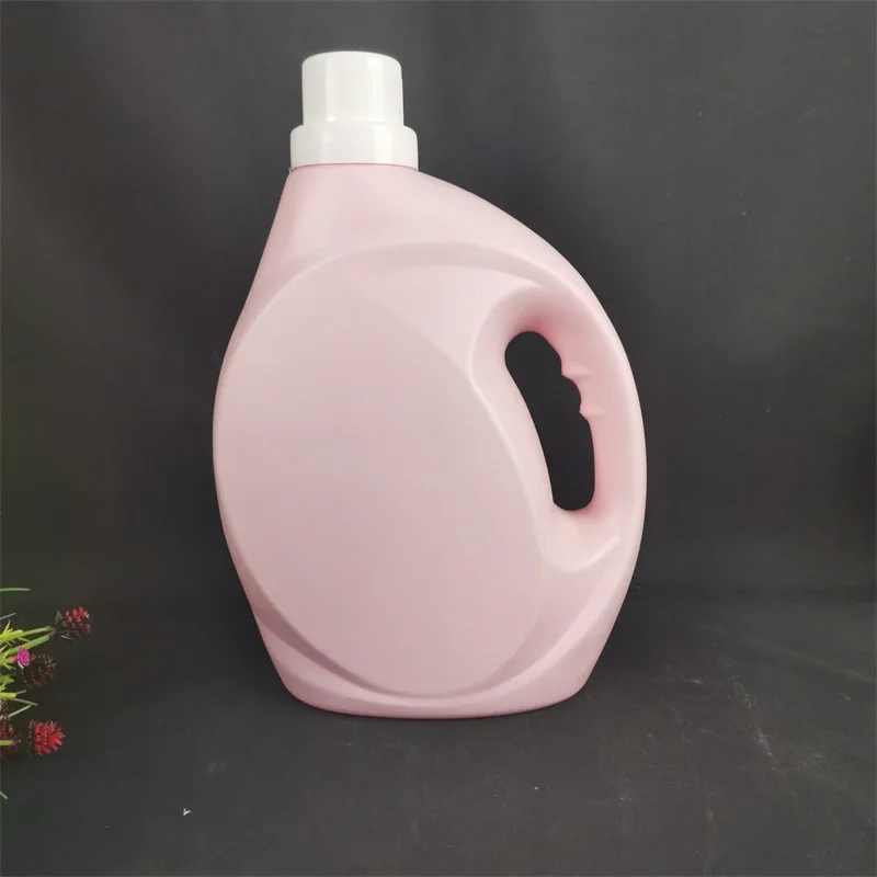 2000ml 3000ml PET Plastic Leak-Proof Liquid Laundry Detergent Bottle with Square Scale Cap for Liquid Soap Chemicals Screw Seal