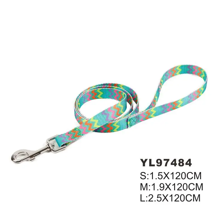 2019 цветок печати цветок трафика Contral ручка красочные ПВХ удобный регулируемый прочный поводок для собаки