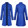 Blue 70s long coat victorian gothic jacket