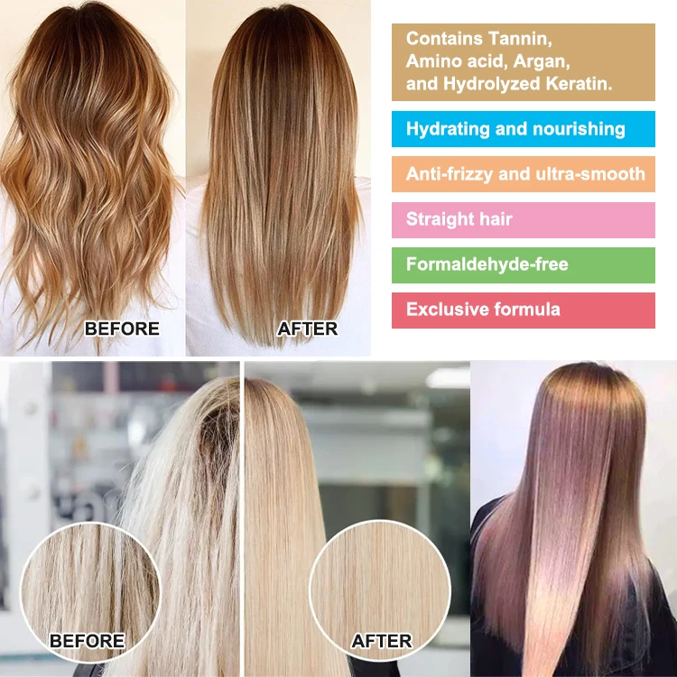 New Arrival 1000ml Nanoplastia Hair Treatment Smooth Nano Straight Hair  Keratin Treatment Cream for Straight Hair