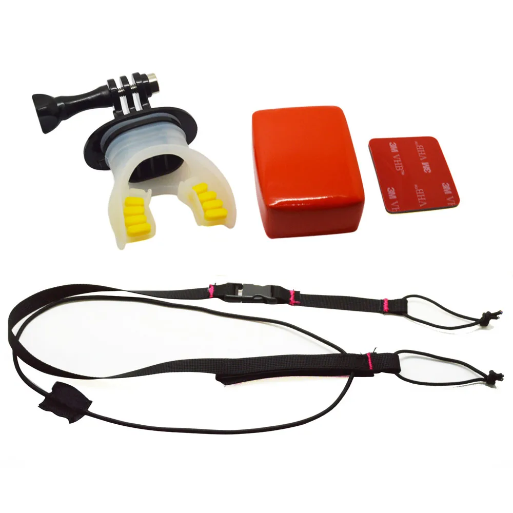 서핑 스케이팅 액션 카메라 더미 바이트 마우스피스 홀더 마우스 마운트 (고프로 히어로 13 12 11 10 9 8 7, DJI 오스모  액션 6 5 4 3 호환)