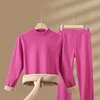 Half high collar - Rose red set