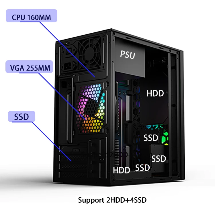 电脑机箱 & 塔式微型ATX/ITX M/B小型电脑机箱电脑| Alibaba.com