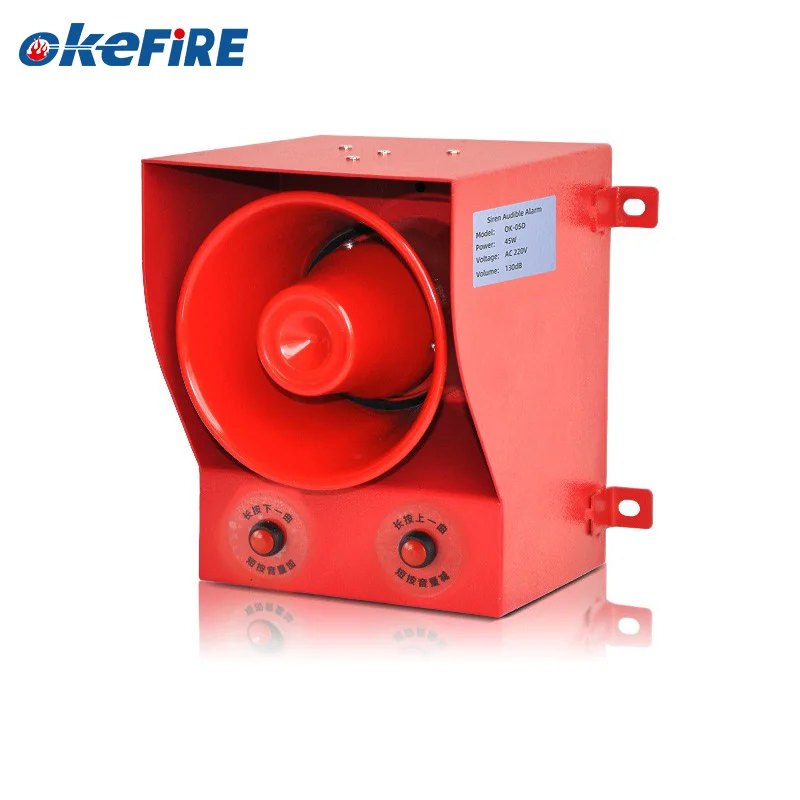 Okefire Audible Alarm 130db Loud Alarm Siren Adjustable Tone And Volume