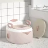 Three-in-one toilet pink hard cushion