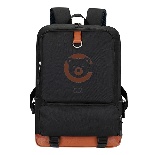 New Arrival Fashion Outdoor Waterproof Laptop Computer Business Black Men Backpack bag With Logo