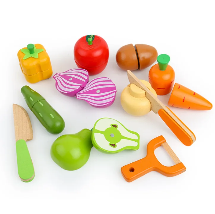 wooden vegetable cutting set