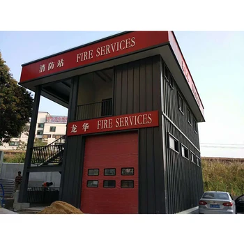 Two-Storey Prefabricated Light Steel Structures Building Construction For Fire Services