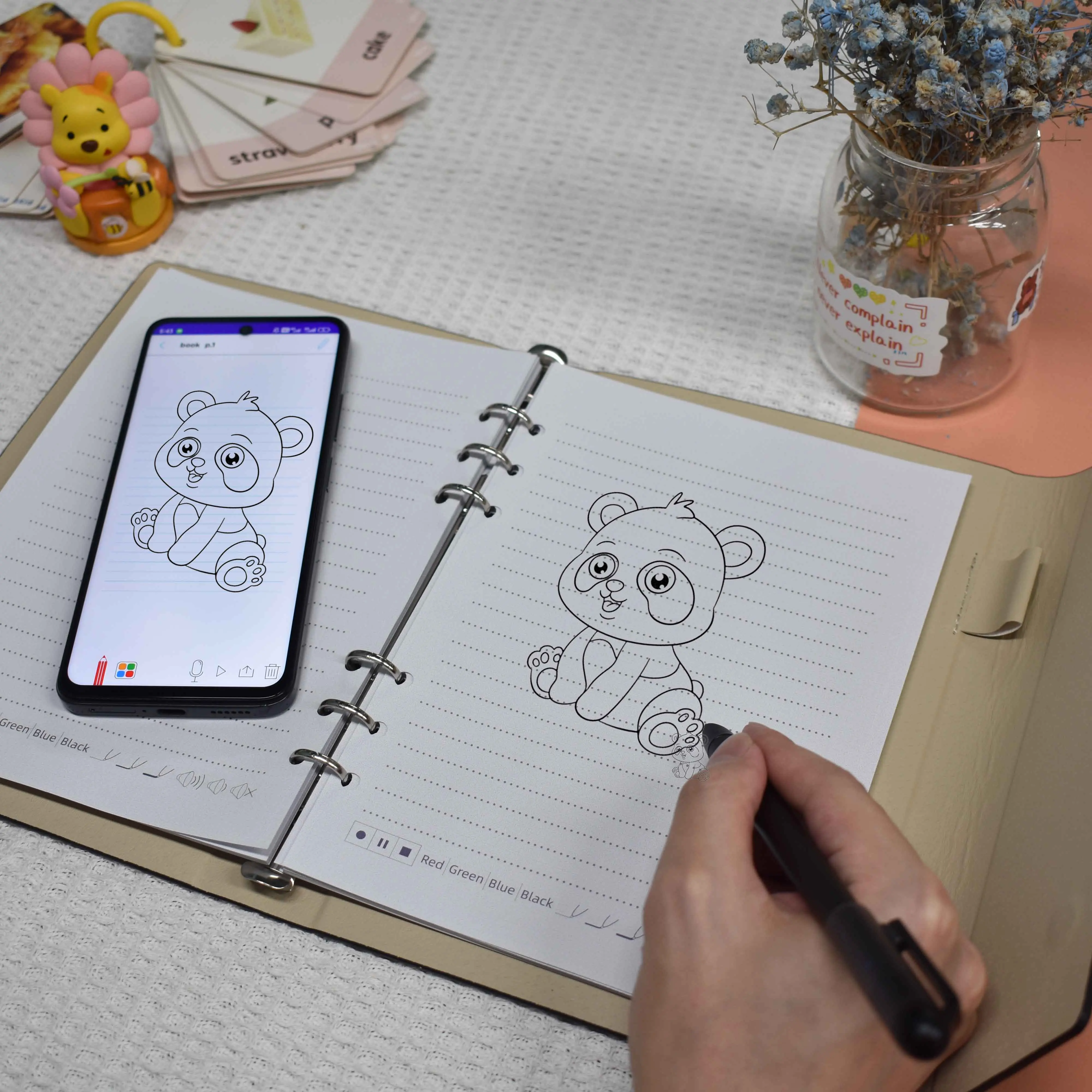 Portable Easy Notepad Digital Cloud Storage Electronic Digital Writing Sync Dot matrix Pen Smart Notebook With App
