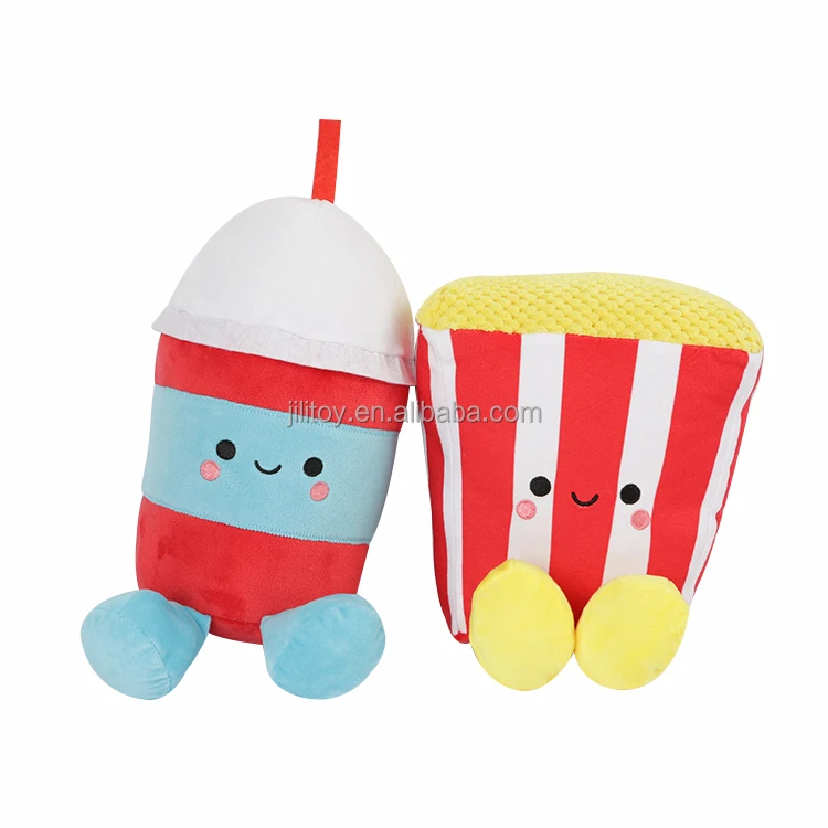 Super Soft Popcorn and Slushie Mini Animal Plush Toy Small Baby Stuffed Toys Plush Japan Custom Plush Doll Maker