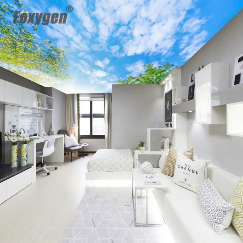 Removable Good Quality Pop Designs in Hall Cheap Price 3D UV Printed Beautiful Pattern  on  Translucent Stretch Ceiling