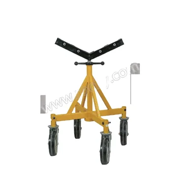 Heavy Duty V Head Adjustable Pipe Stands with Wheels